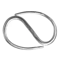 1905204402 Gancio a S 40 mm, argento opaco (1 UC) | grossista gemme e pietre curative