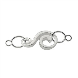 1905208011 S-Haken mit Spirale 25mm, Silber (1 St./VE) | Edelsteine, Heilsteine & Schmuck