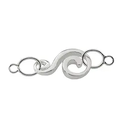 1905208011 S-hook with spiral 25mm, silver (1 pc./ PU) | wholesaler gems & healing stones