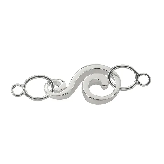 S-Haken mit Spirale 25mm, Silber (1 St./VE) | Edelsteine, Heilsteine & Schmuck