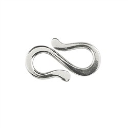 1905208181 S-hook 18mm, silver (1 pc./ PU) | wholesaler gems, healing stones & jewelry
