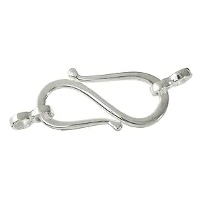 S-hook flat with Double Eye Tag 27mm, silver (1 pc./ PU) | Marco Schreier