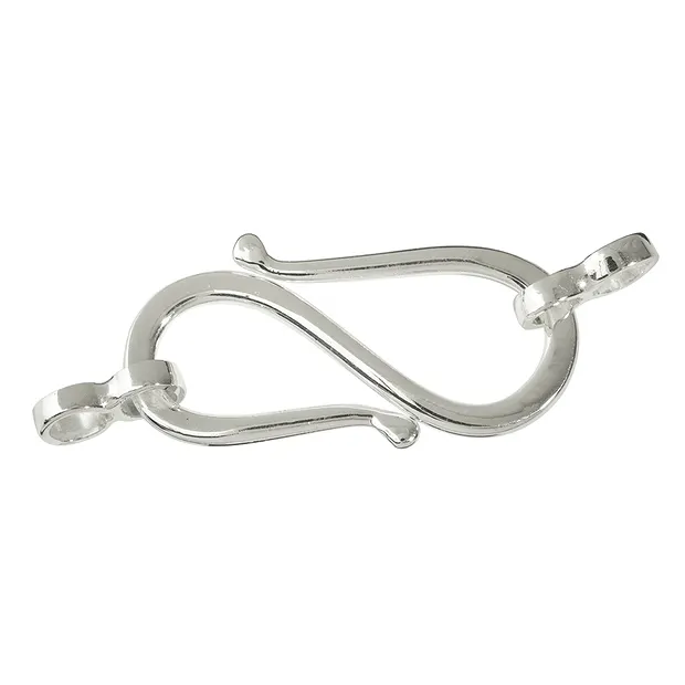 S-hook flat with Double Eye Tag 27mm, silver (1 pc./ PU) | Marco Schreier
