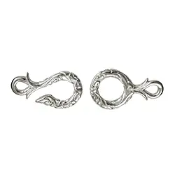 1905209011 Gancio "Snake" 36 mm, argento (1 pz./ UC) | grossista gemme e pietre curative