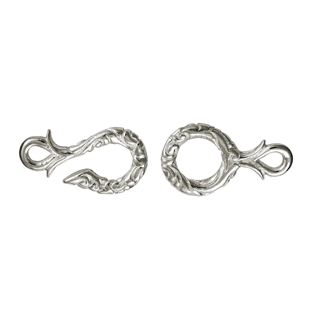 Gancio "Snake" 36 mm, argento (1 pz./ UC) | grossista gemme e pietre curative