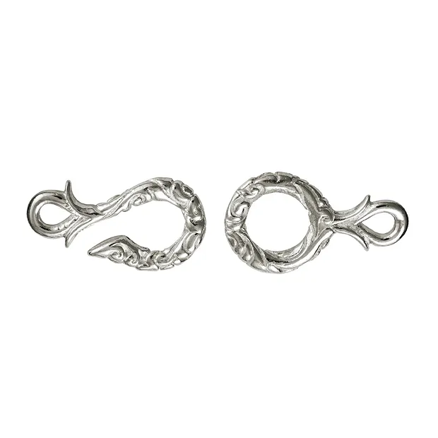 Haken "Schlange" 36mm, Silber (1 St./VE) | GH Edelsteine, Heilsteine & Schmuck