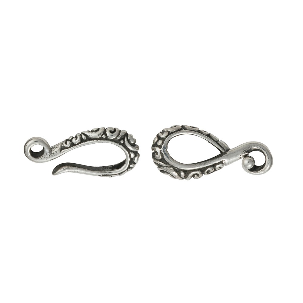 Hook "Paisley" 32mm, silver partially blackened (1 pc./ PU) | Marco Schreier