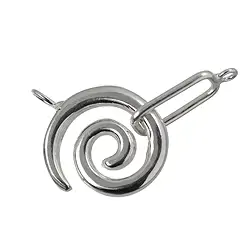 1905209081 Haken "Schnecke" 26mm, Silber (1 St./VE) | GH Edelsteine, Heilsteine & Schmuck