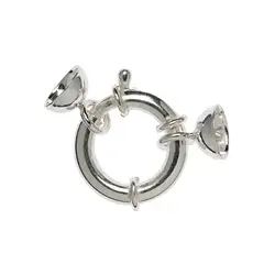 1905211211 Fermoirs ronds Design 21mm avec Embouts casquette, argent (1 pcs/UC) | Marco Schreier