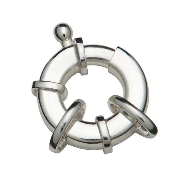 Federring flach 18mm mit 2 Ösen (1 St./VE) | GH Edelsteine, Heilsteine & Schmuck