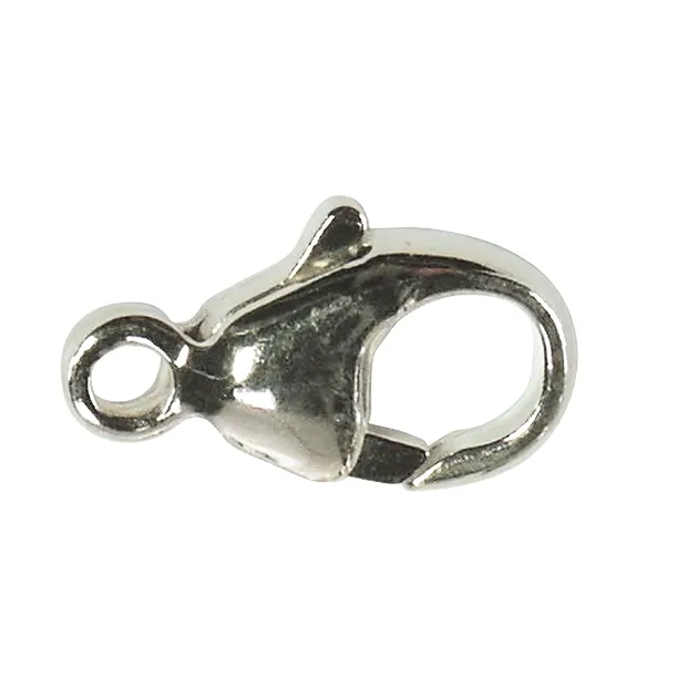 Karabiner feste Öse 09mm, Silber (10 St./VE) | Edelsteine, Heilsteine & Schmuck