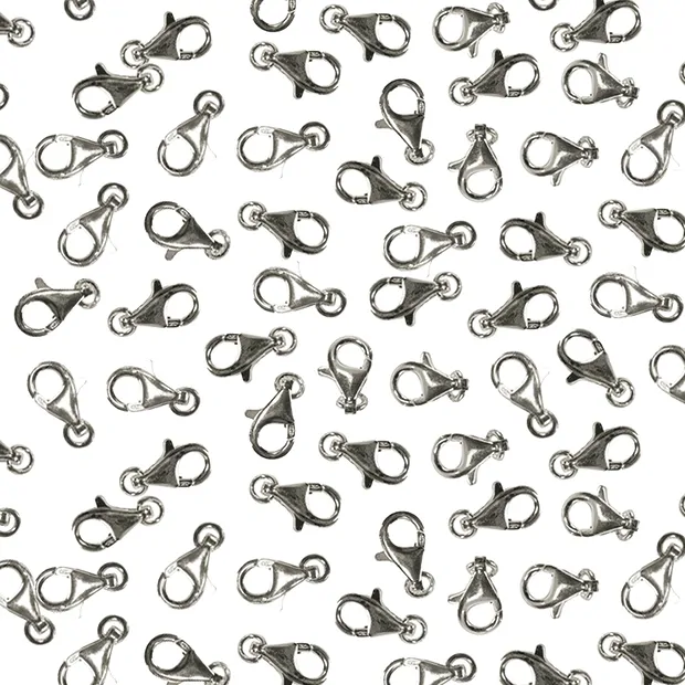 Karabiner lose Öse 13mm, Silber (100 St./VE) | Edelsteine, Heilsteine & Schmuck