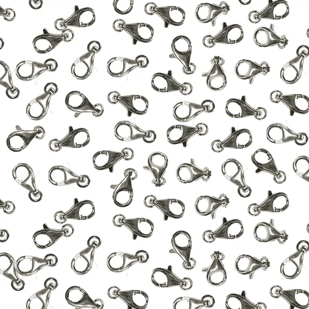 Karabiner lose Öse 16mm, Silber (50 St./VE) | Edelsteine, Heilsteine & Schmuck