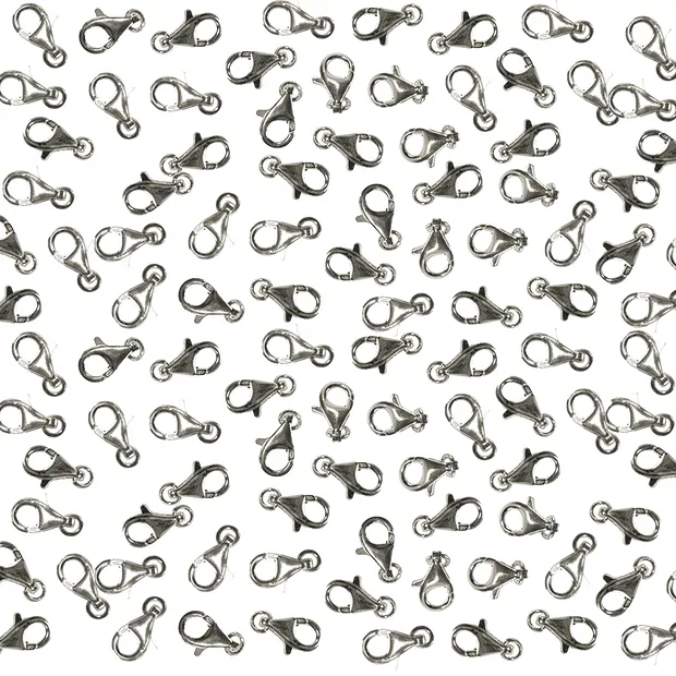 Moschettone ad occhiello fisso 11 mm, argento (100 pz./ UC) | Marco Schreier