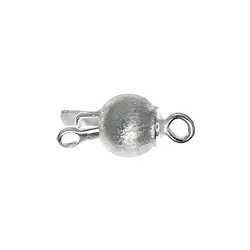 1905250012 Ball Clasp 06mm, silver matt (1 pc./ PU) | wholesaler gems & healing stones