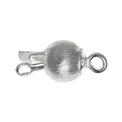 1905250032 Ball Clasp 10mm, silver matt (1 pc./ PU) | wholesaler gems & healing stones