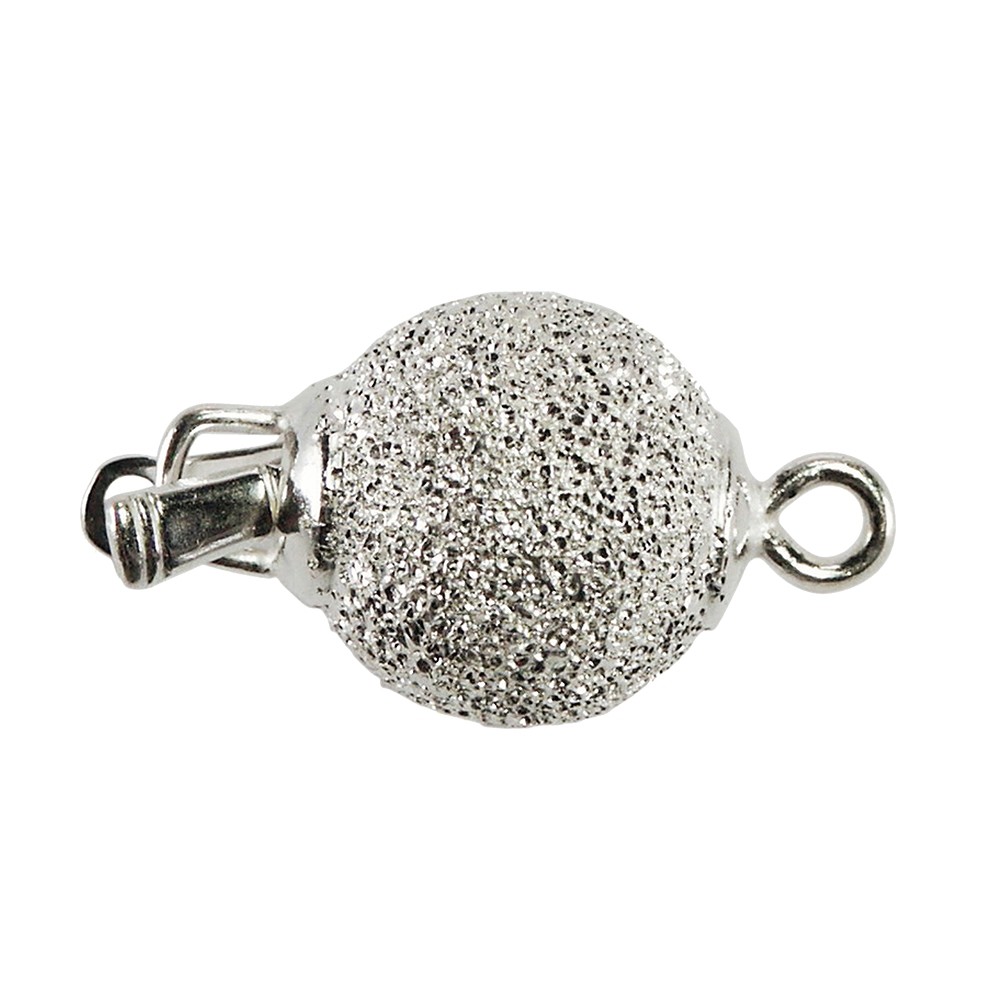 Ball Clasp 12mm, silver diamond-plated (1 pc./ PU) | Marco Schreier