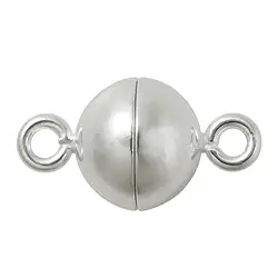 1905260011 Magnetschließe rund 08mm, Silber (1 St./VE) | Edelsteine, Heilsteine & Schmuck