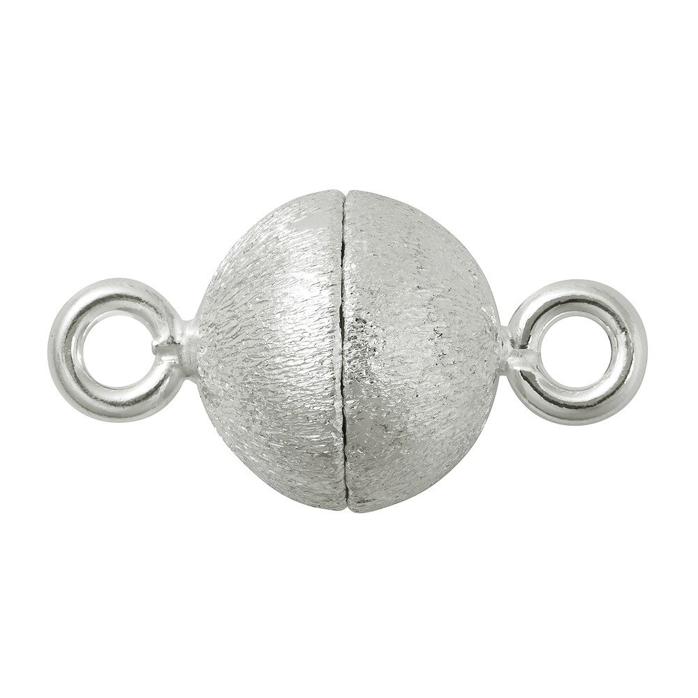 Magnetic clasp round 06mm, silver matt ( 1 pc./ PU) | Marco Schreier