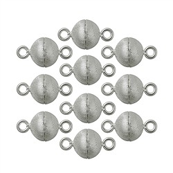 1905265012 Magnetic clasp round 08mm, silver matt (10 pcs./ PU) | Marco Schreier