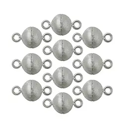 1905265012 Magnetic clasp round 08mm, silver matt (10 pcs./ PU) | Marco Schreier