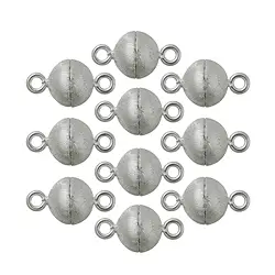 1905265022 Fermoir magnétique rond 10mm, argent mat (10 pcs/UC) | Marco Schreier