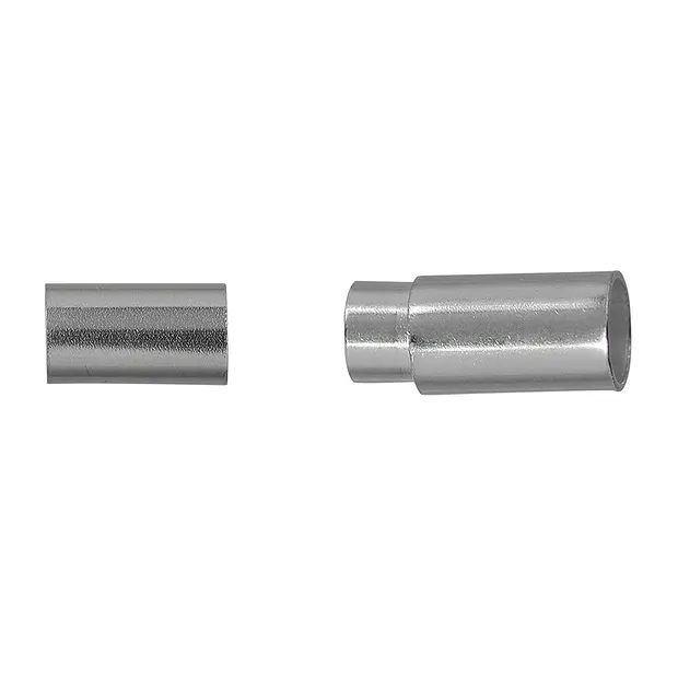 Magnet-Schließe Zylinder für 5mm-Bänder, Silber (1 St./VE) | Marco Schreier