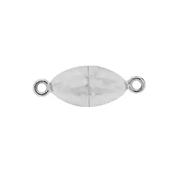 1905269082 Magnet-Schließe oval 08mm, Silber, matt (1 St./VE), gedeckelt | Marco Schreier