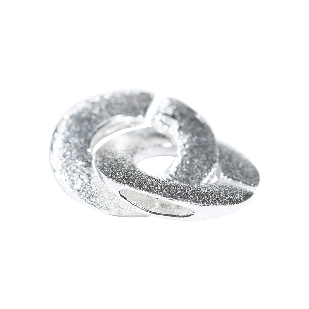 Ring-Ring-Verschluß rund 14mm, Silber matt (1 St./VE) | Marco Schreier