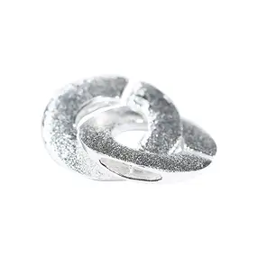 Ring-ring Clasp round 14mm, silver matt (1 pc./ PU) | Marco Schreier