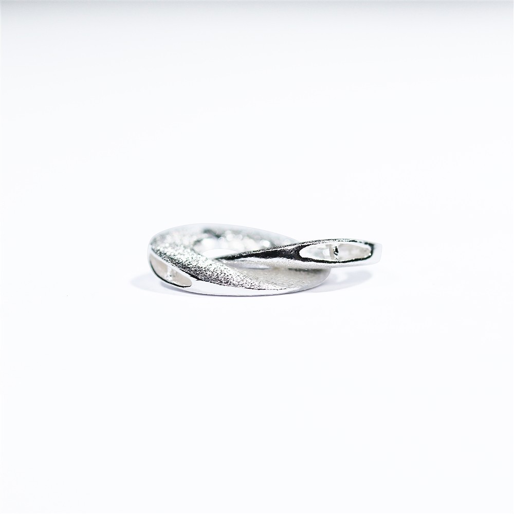 Ring-Ring-Verschluß rund 14mm, Silber matt (1 St./VE) | Marco Schreier