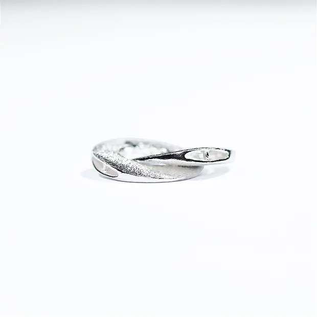 Ring-Ring-Verschluß rund 14mm, Silber matt (1 St./VE) | Marco Schreier