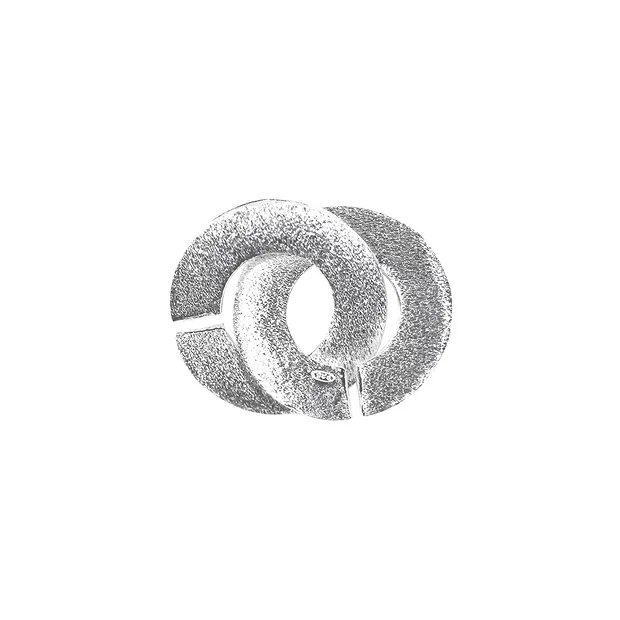 Ring-ring Clasp round 14mm, silver matt (1 pc./ PU) | Marco Schreier