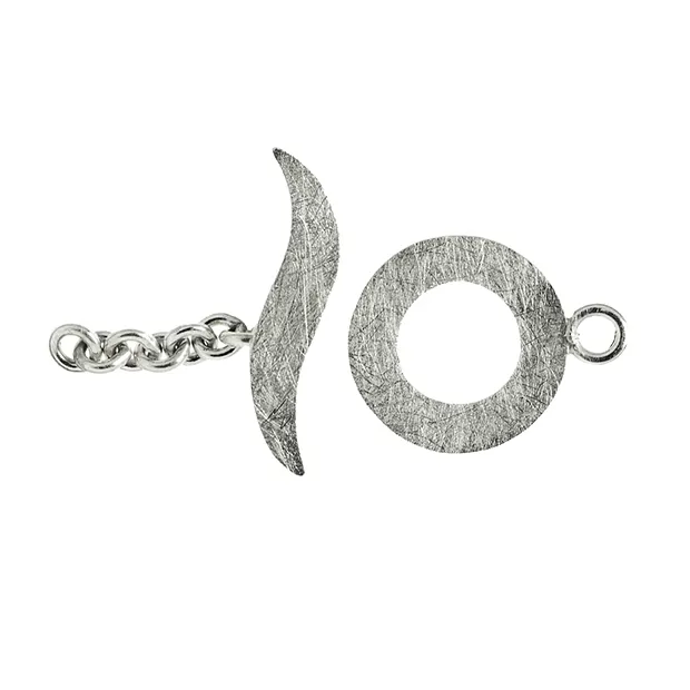 Toggle clasp "Design" 15mm, silver matt (1 pc./ PU) | Marco Schreier