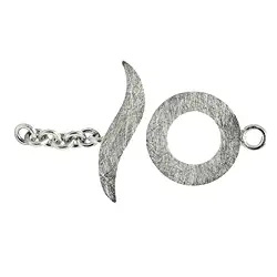 1905283252 Toggle clasp "Design" 25mm, silver matt (1 pc./ PU) | Marco Schreier
