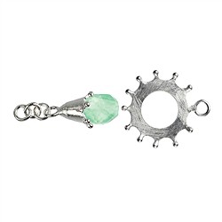 1905284232 Cierre basculante disco con fluorita 30mm, plata (1 ud./VE) | Marco Schreier