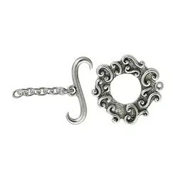 1905284281 Fermeture à garrot "Barock" 21mm, argent/argent noirci (1 pcs/UC) | Marco Schreier
