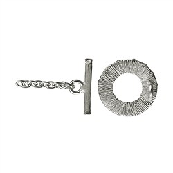 1905284292 Fermeture à garrot "Décor rainuré" 18mm, argent mat (1 pcs/UC) | Marco Schreier