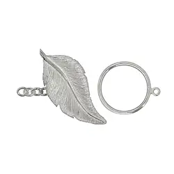 1905284381 Knebelverschluss "Feder" 40mm, Silber (1 St./VE) | Marco Schreier
