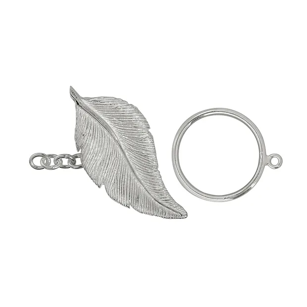 Knebelverschluss "Feder" 40mm, Silber (1 St./VE) | Marco Schreier