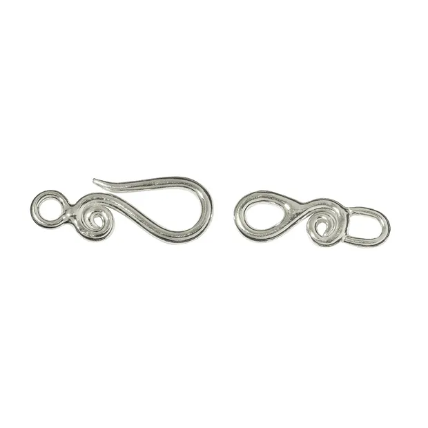 Hook spiral decor with eyelet 25mm, silver (1 pc./ PU) | Marco Schreier