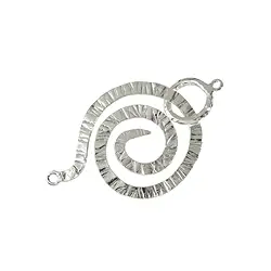 1905286032 Spiral hook 20mm, silver matt (1 pc./ PU) | wholesaler gems & healing stones