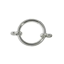 1905287011 Anello di fissaggio con due doppi occhielli, argento, 22 mm (1 pz./ UC) | Marco Schreier