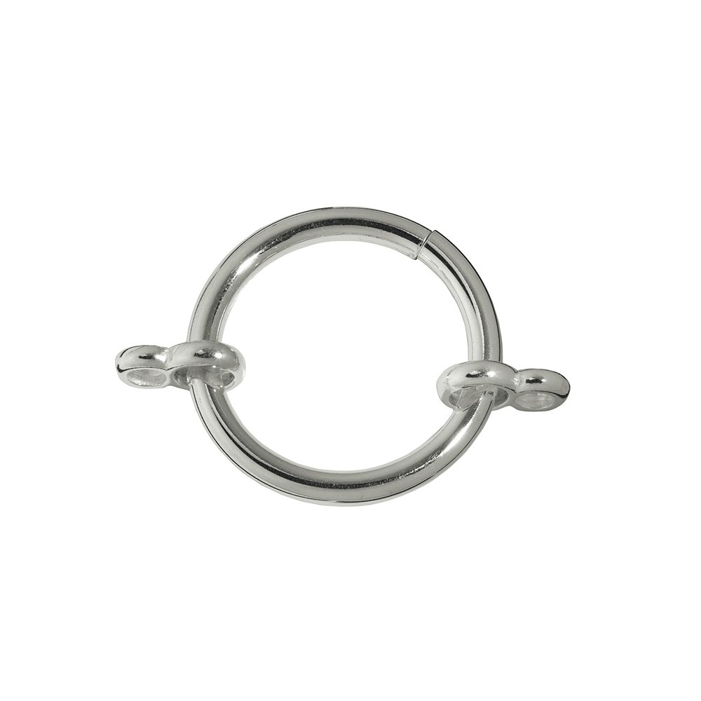 Clamping ring with two double eyelets, silver, 22mm (1 pc./ PU) | Marco Schreier