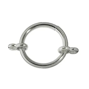 Anneau de serrage avec deux oeillets doubles, argent, 26mm (1 pc/UC) | Marco Schreier