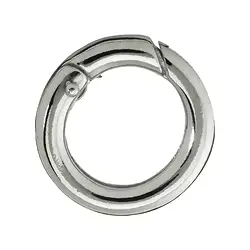1905287051 Ring clasp 15mm, silver, round bar (1 pc./ PU) | gems, healing stones & jewelry
