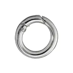 1905287061 Ring clasp 12mm, silver, round bar (1 pc./ PU) | gems, healing stones & jewelry