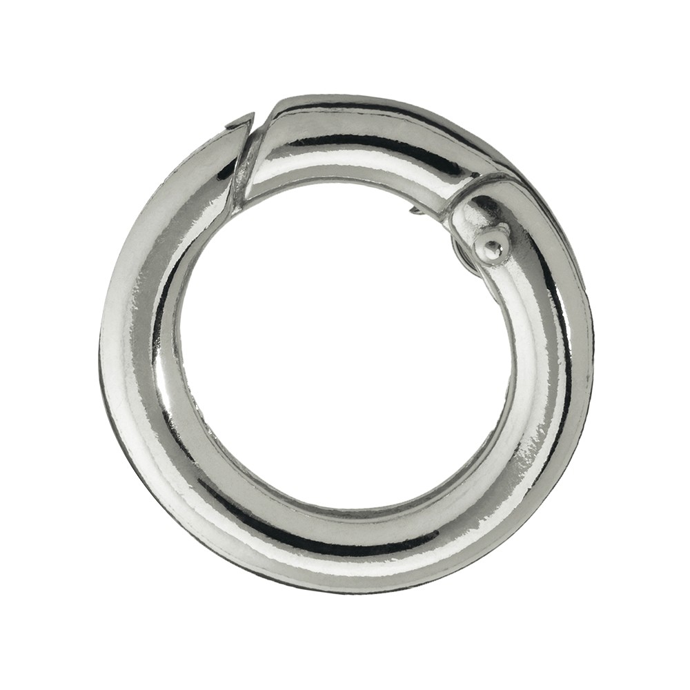 Ring clasp 15mm, silver, round bar (1 PU), Premium | Marco Schreier