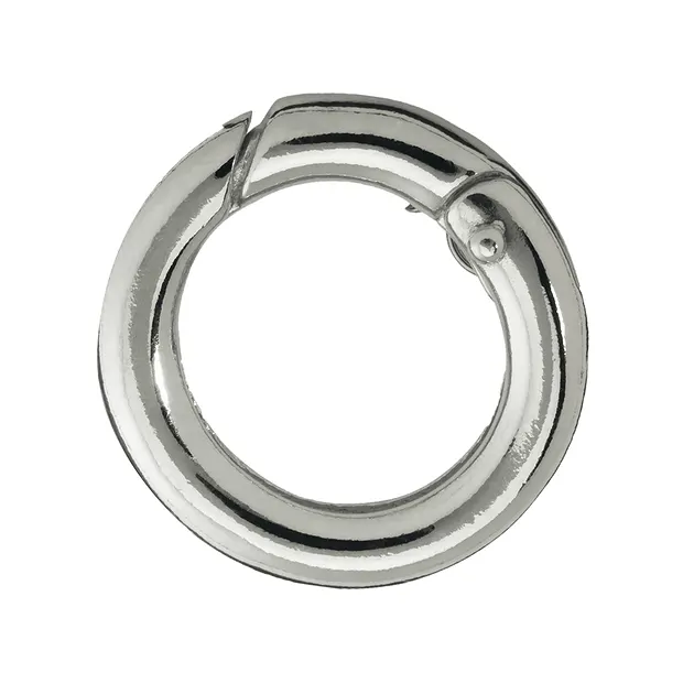 Ring clasp 15mm, silver, round bar (1 PU), Premium | Marco Schreier