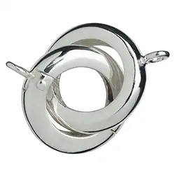 1905288151 Hinged clasp with eyelet 15mm, silver (1 pc./ PU) | Marco Schreier